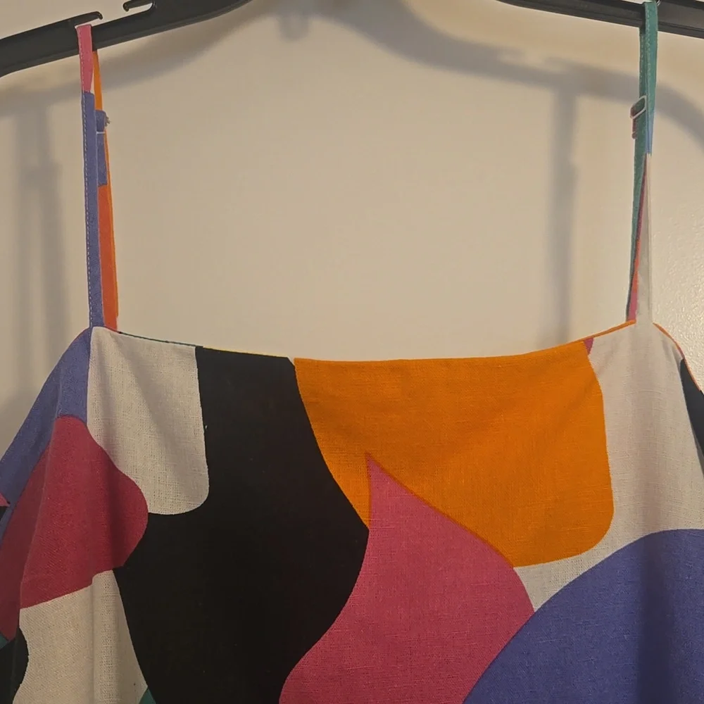 a new day Multicolor Abstract Slip Dress in Black, Orange, Cream - Picture 2 of 5